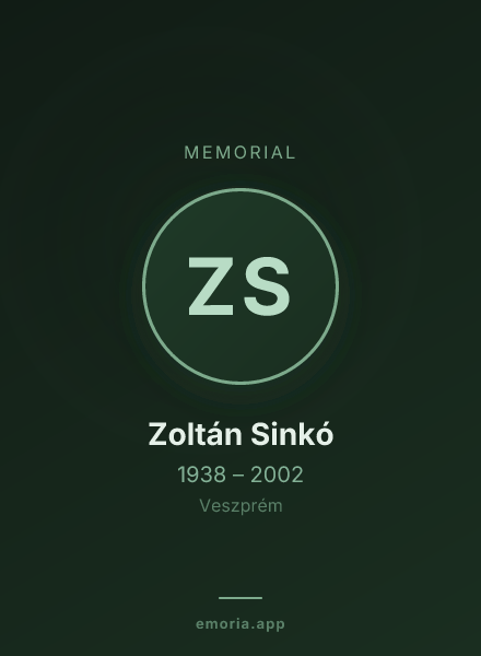 Memorial portrait of Zoltán Sinkó