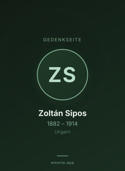 Gedenkportrait von Zoltán Sipos