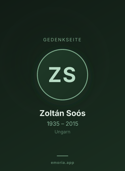 Gedenkportrait von Zoltán Soós
