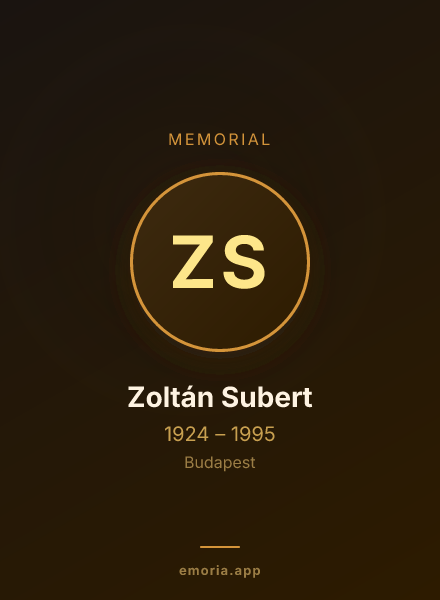 Memorial portrait of Zoltán Subert