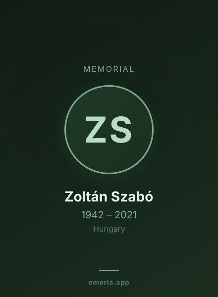 Memorial portrait of Zoltán Szabó