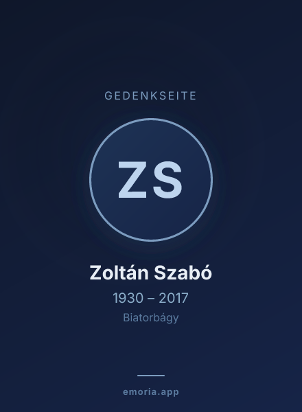 Gedenkportrait von Zoltán Szabó