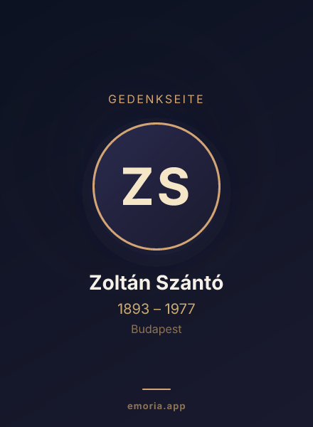 Gedenkportrait von Zoltán Szántó