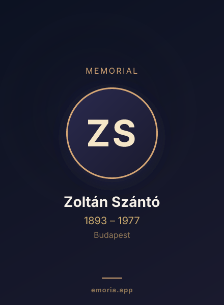 Memorial portrait of Zoltán Szántó