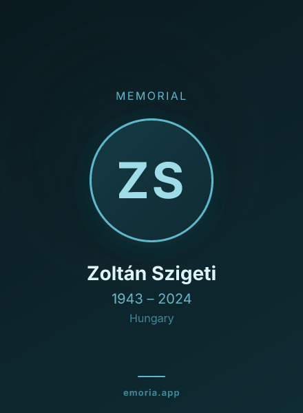 Memorial portrait of Zoltán Szigeti