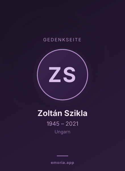 Gedenkportrait von Zoltán Szikla