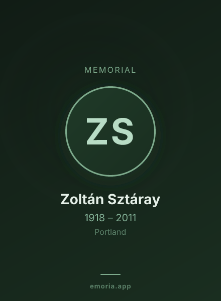 Memorial portrait of Zoltán Sztáray