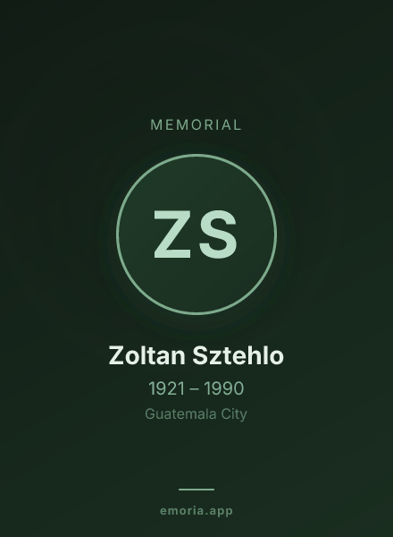 Memorial portrait of Zoltan Sztehlo