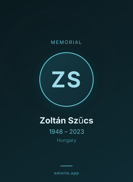 Memorial portrait of Zoltán Szűcs