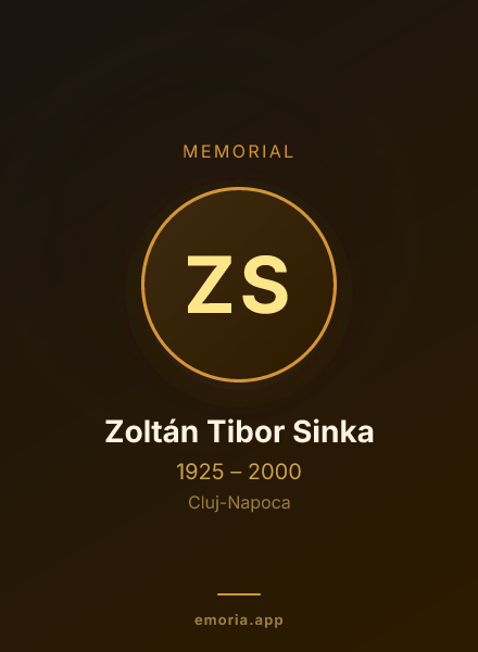 Memorial portrait of Zoltán Tibor Sinka