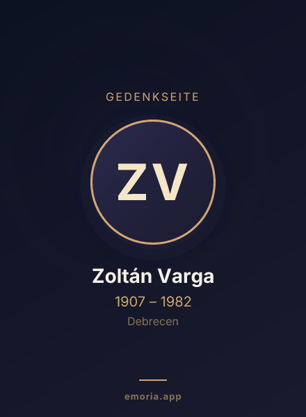 Gedenkportrait von Zoltán Varga