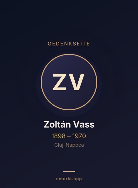 Gedenkportrait von Zoltán Vass