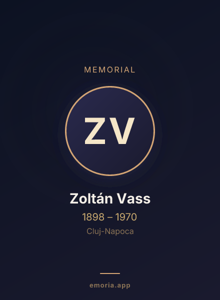 Memorial portrait of Zoltán Vass