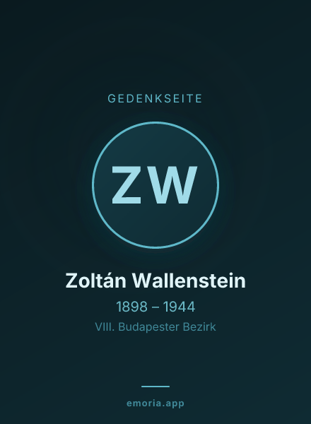 Gedenkportrait von Zoltán Wallenstein