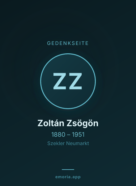 Gedenkportrait von Zoltán Zsögön