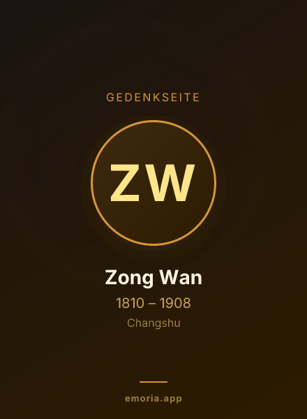 Gedenkportrait von Zong Wan