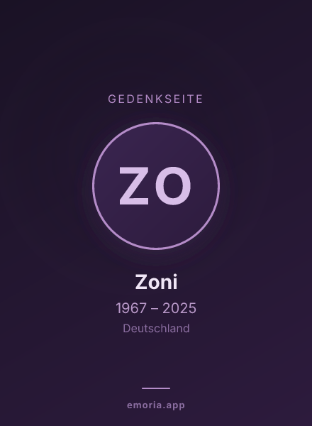 Gedenkportrait von Zoni