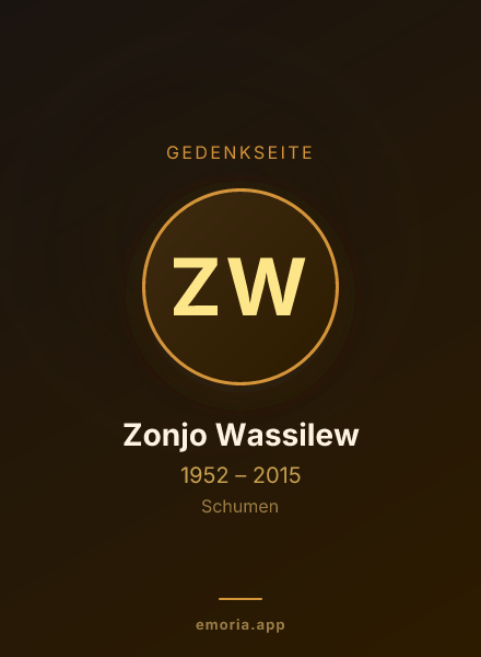 Gedenkportrait von Zonjo Wassilew