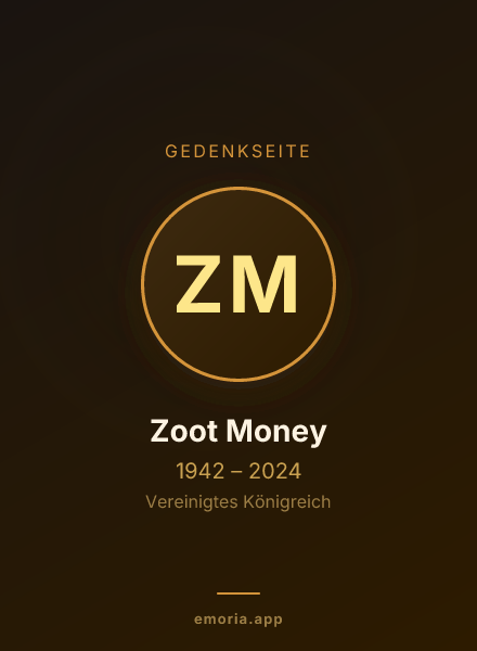 Gedenkportrait von Zoot Money