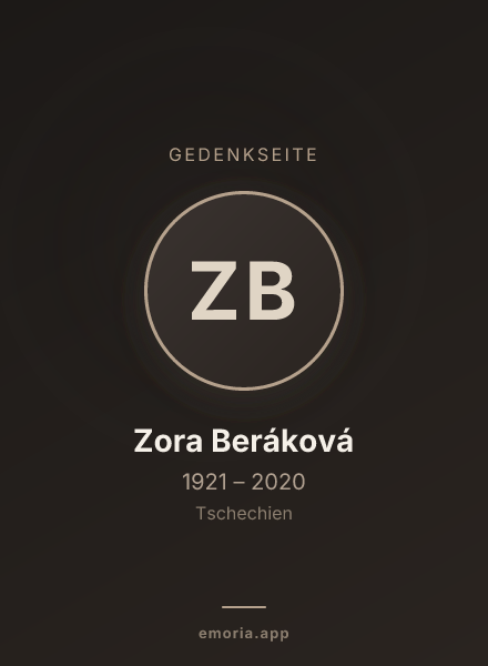 Gedenkportrait von Zora Beráková
