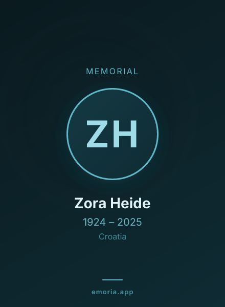 Memorial portrait of Zora Heide