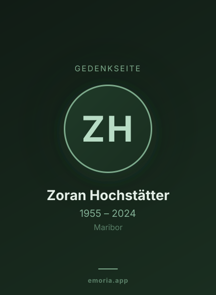 Gedenkportrait von Zoran Hochstätter