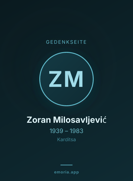 Gedenkportrait von Zoran Milosavljević
