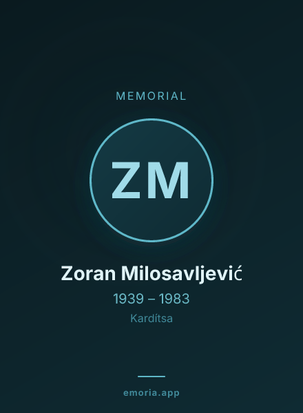 Memorial portrait of Zoran Milosavljević