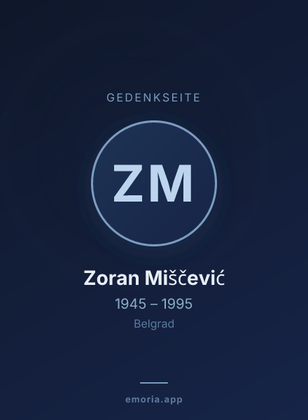 Gedenkportrait von Zoran Miščević