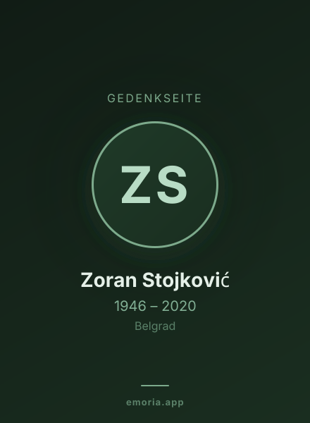 Gedenkportrait von Zoran Stojković
