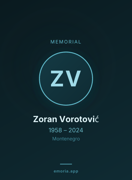Memorial portrait of Zoran Vorotović