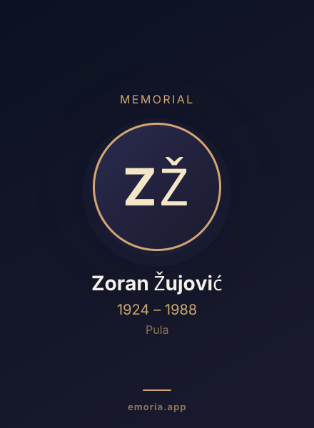 Memorial portrait of Zoran Žujović