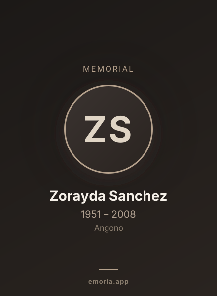Memorial portrait of Zorayda Sanchez