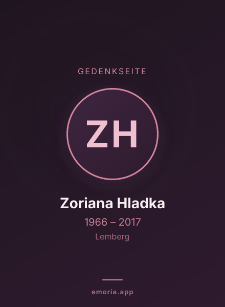 Gedenkportrait von Zoriana Hladka
