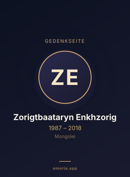 Gedenkportrait von Zorigtbaataryn Enkhzorig