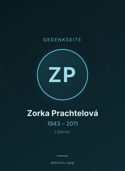 Gedenkportrait von Zorka Prachtelová