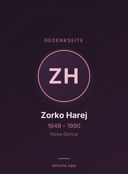Gedenkportrait von Zorko Harej