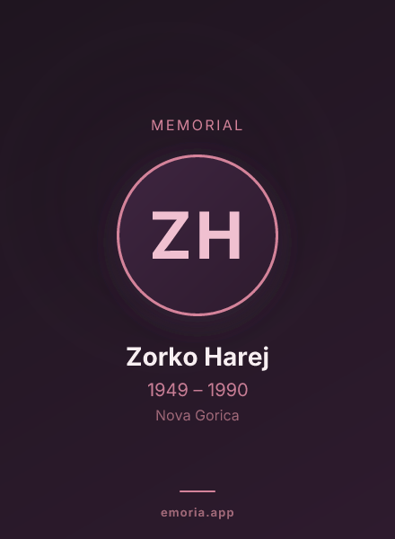 Memorial portrait of Zorko Harej
