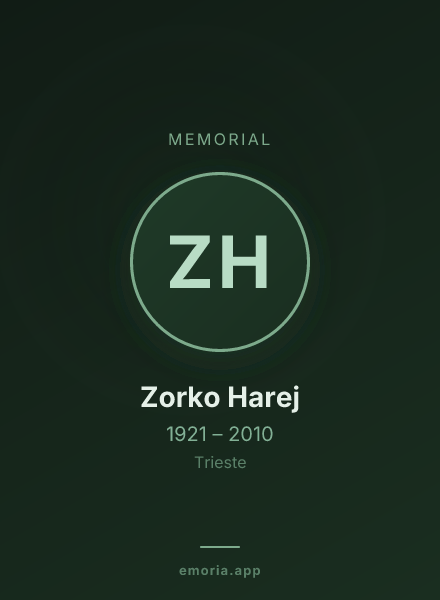 Memorial portrait of Zorko Harej