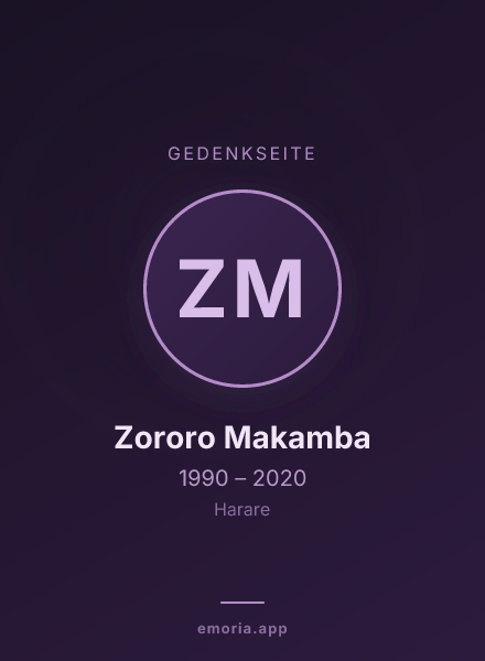 Gedenkportrait von Zororo Makamba