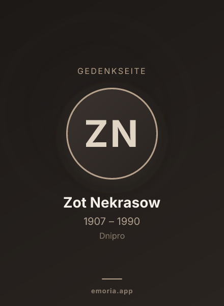 Gedenkportrait von Zot Nekrasow