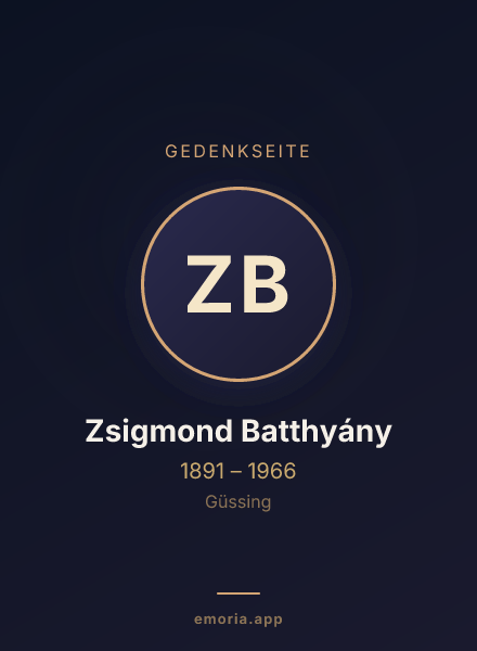 Gedenkportrait von Zsigmond Batthyány