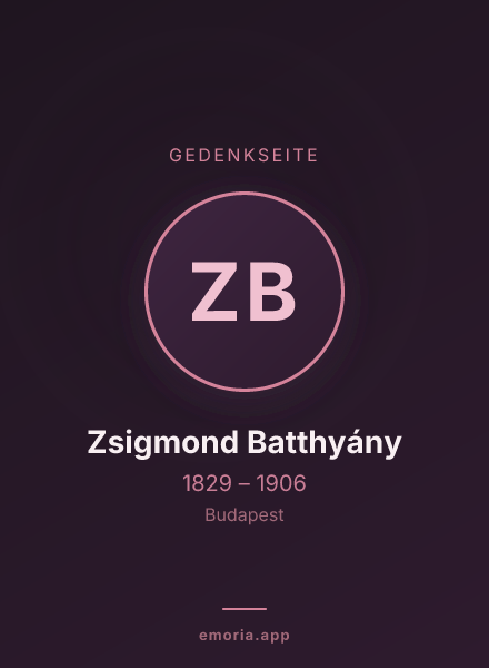 Gedenkportrait von Zsigmond Batthyány