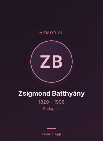 Memorial portrait of Zsigmond Batthyány