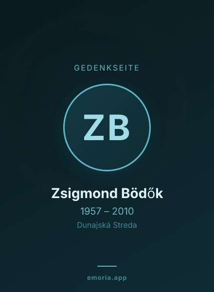 Gedenkportrait von Zsigmond Bödők