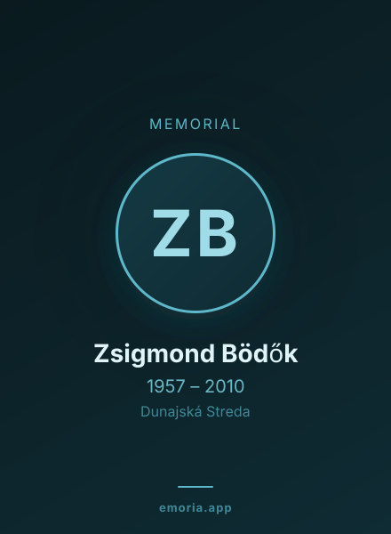 Memorial portrait of Zsigmond Bödők