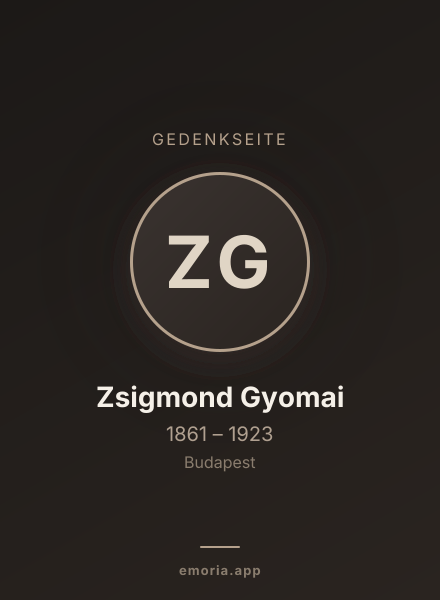 Gedenkportrait von Zsigmond Gyomai