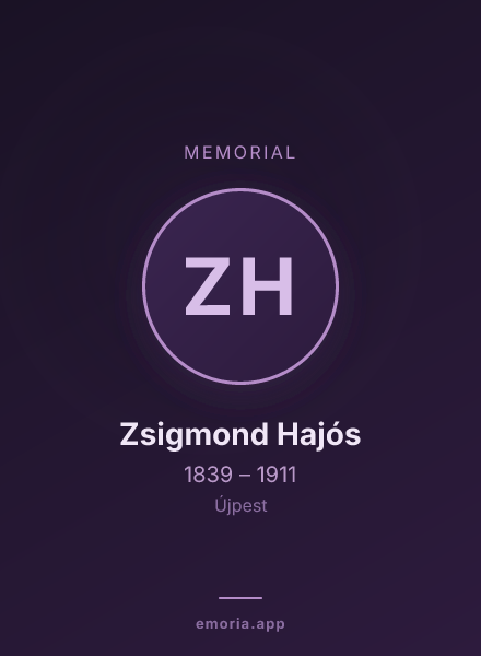 Memorial portrait of Zsigmond Hajós