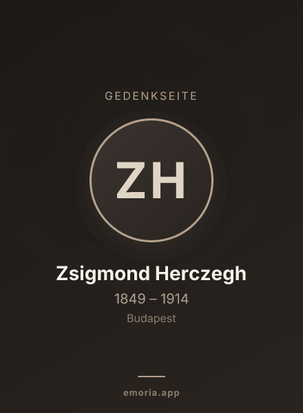 Gedenkportrait von Zsigmond Herczegh