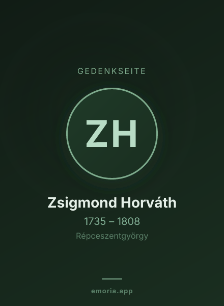 Gedenkportrait von Zsigmond Horváth